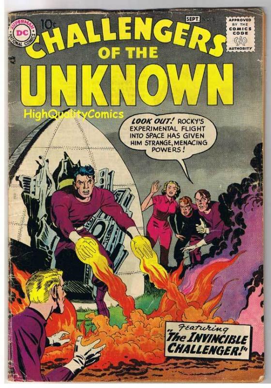 CHALLENGERS of the UNKNOWN #3, Jack  Kirby, 1958, VG