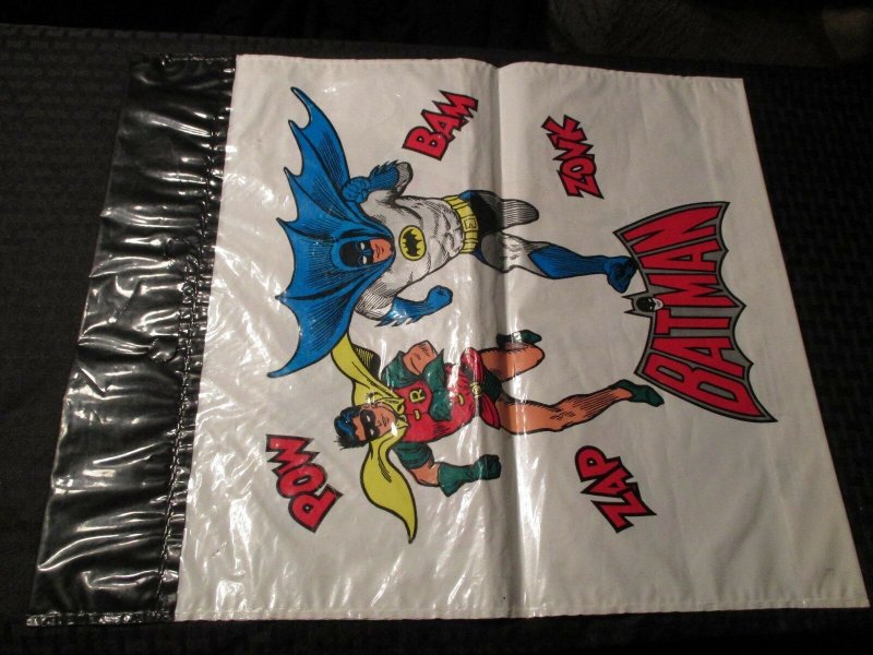 1971 BATMAN & ROBIN Superheroes Tot Bag 15x18 Unused