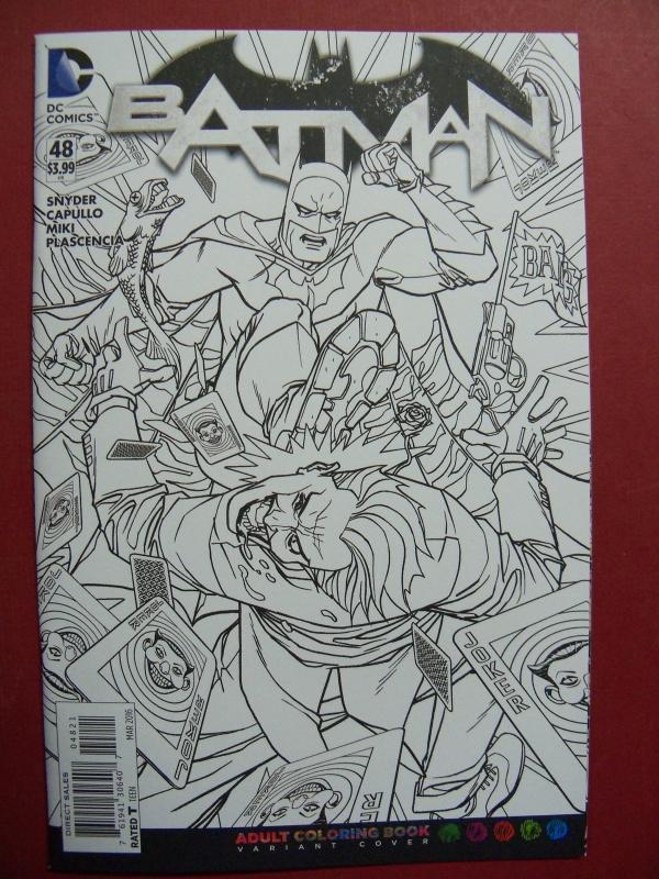 BATMAN #48 ADULT COLORING BOOK Variant Cover 2016 Near Mint 9.4 Or Better