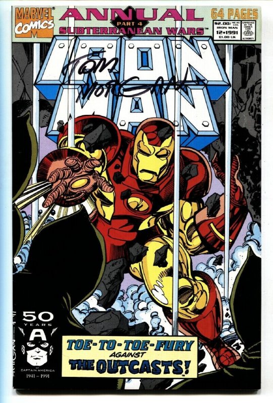 IRON MAN Annual #12  1991 Signed on cover by TOM MORGAN