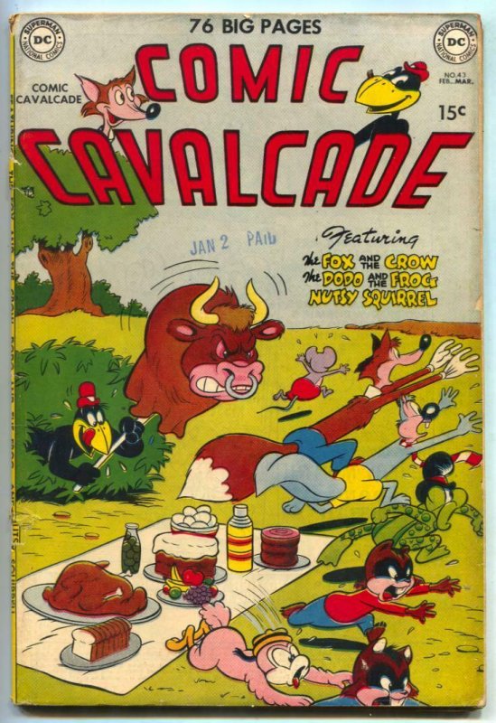 Comic Cavalcade #43 1951-FOX AND CROW-FUNNY ANIMAL COOL G