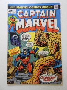 Captain Marvel #26 (1973) The Thing and Thanos! Solid VG Condition! Starlin Art!