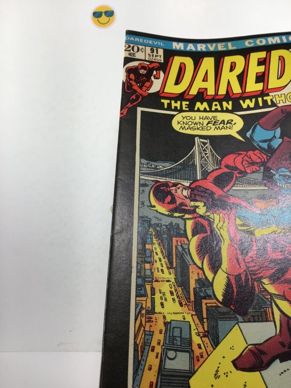 Daredevil #91 (1972)VFN- RARE hi- grade black picture frame:1st app 3rd Mr. fear