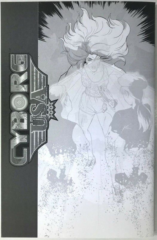 CYBORG USA Comic Issue 1 — Ink Black & White Variant — 2019 Rob Cacy Indiegogo