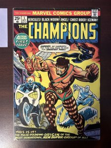The Champions #1 FN-VF Marvel Comics 1975 Ghost Rider - Black Widow - Hercules 