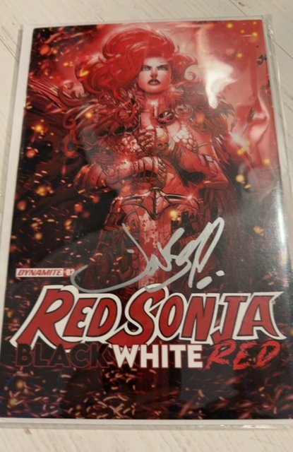 Red Sonja Black White Red #2 (2021)signed by Jon Boy Myers