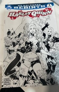 Harley Quinn #1 Zapp Comics Black and White Cover (2016) Harley Quinn 