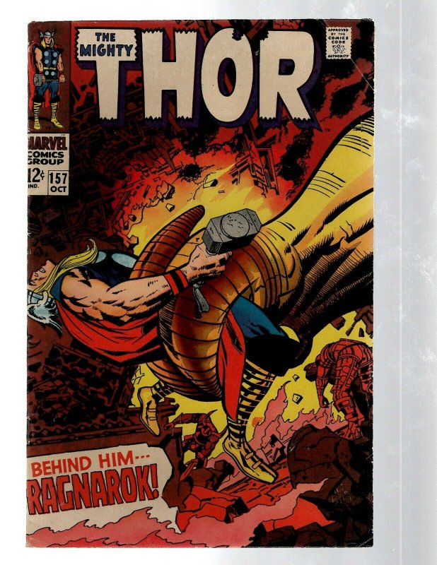 Mighty Thor # 157 FN Marvel Comic Book Loki Odin Asgard Sif Avengers Hulk RB8