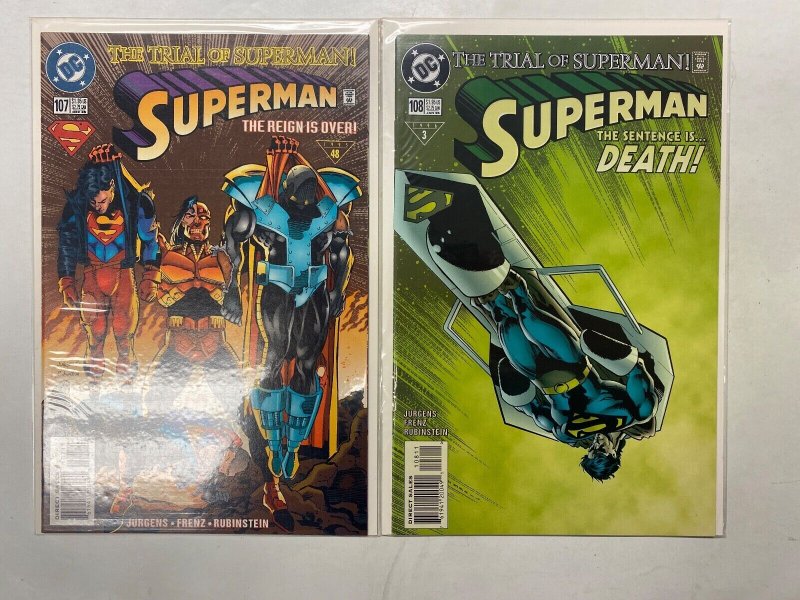 5 Superman DC comic books #105 106 107 108 109 21 RC34