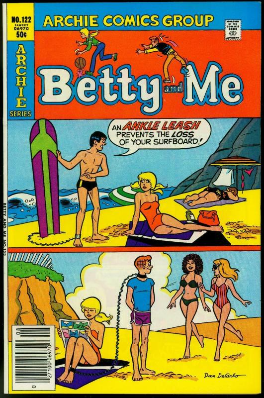 Betty and Me #122 1981- Surfboard cover- Archie Comics VF