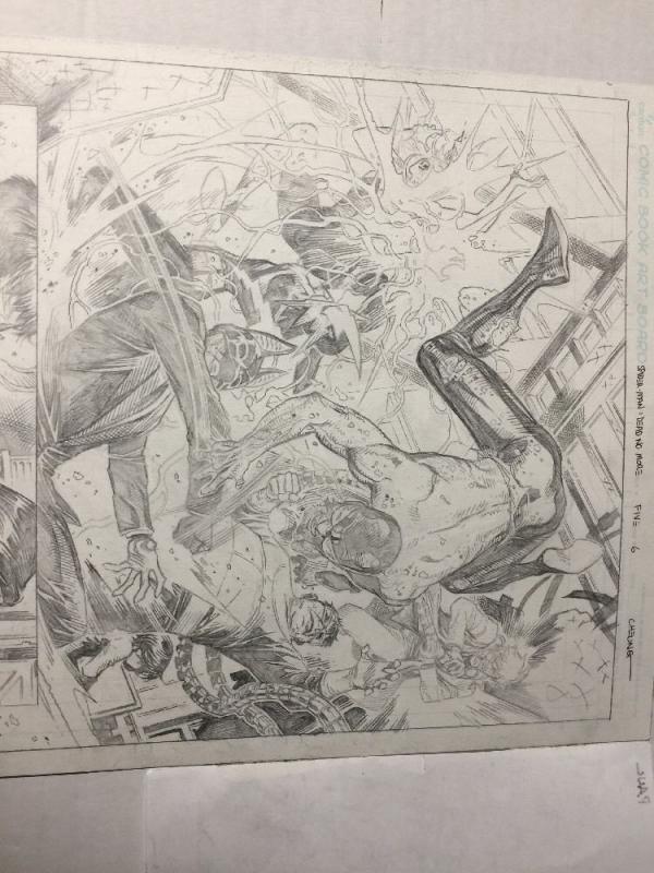 Spider-man Dead No More Clone Conspiracy 5 page 6 Original Art Jim Cheung Splash