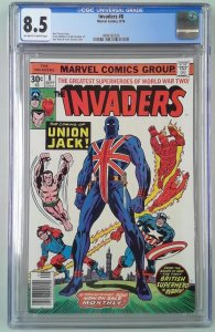 INVADERS (1975) #8 CGC 8.5 UNION JACK COVER (SLAB GRADE)