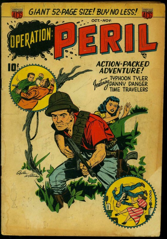 Operation Peril #1 1950- Time Travelers- Ogden Whitney G/VG