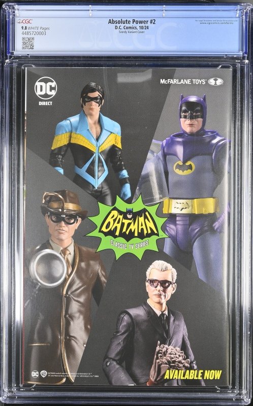 ABSOLUTE POWER #2 DC COMICS NATHAN SZERDY VARIANT CGC 9.8 NM