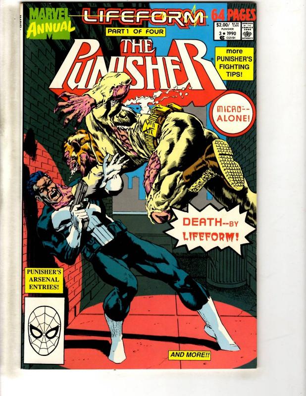 Lot Of 6 Punisher Marvel Comic Books ANNUALS # 1 2 3 4 5 6 Defenders Spider CR35