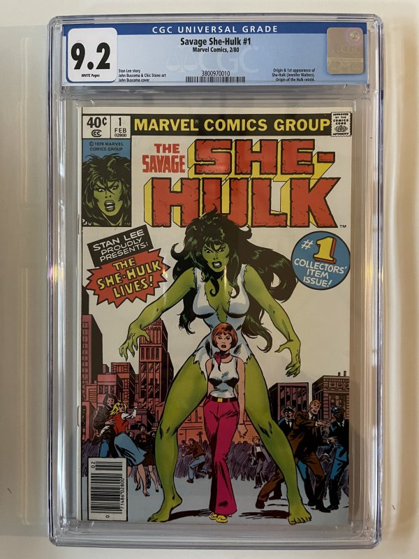 Savage She Hulk # 1 CGC 9.2 - Newsstand (1980) Origin & 1st appearance She-Hulk