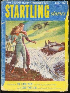 STARTLING STORIES 1952 DEC-COOL SPACE SHIP COVER G