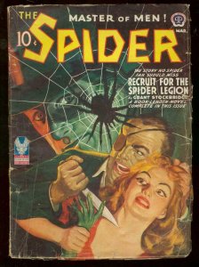 THE SPIDER MARCH 1943 WEIRD MENACE STOCKBRIDGE KNIFE VG