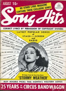 Song Hits 8/1945-Charlton-Dorothy Lamour-Roy Rogers-song lyrics-VG