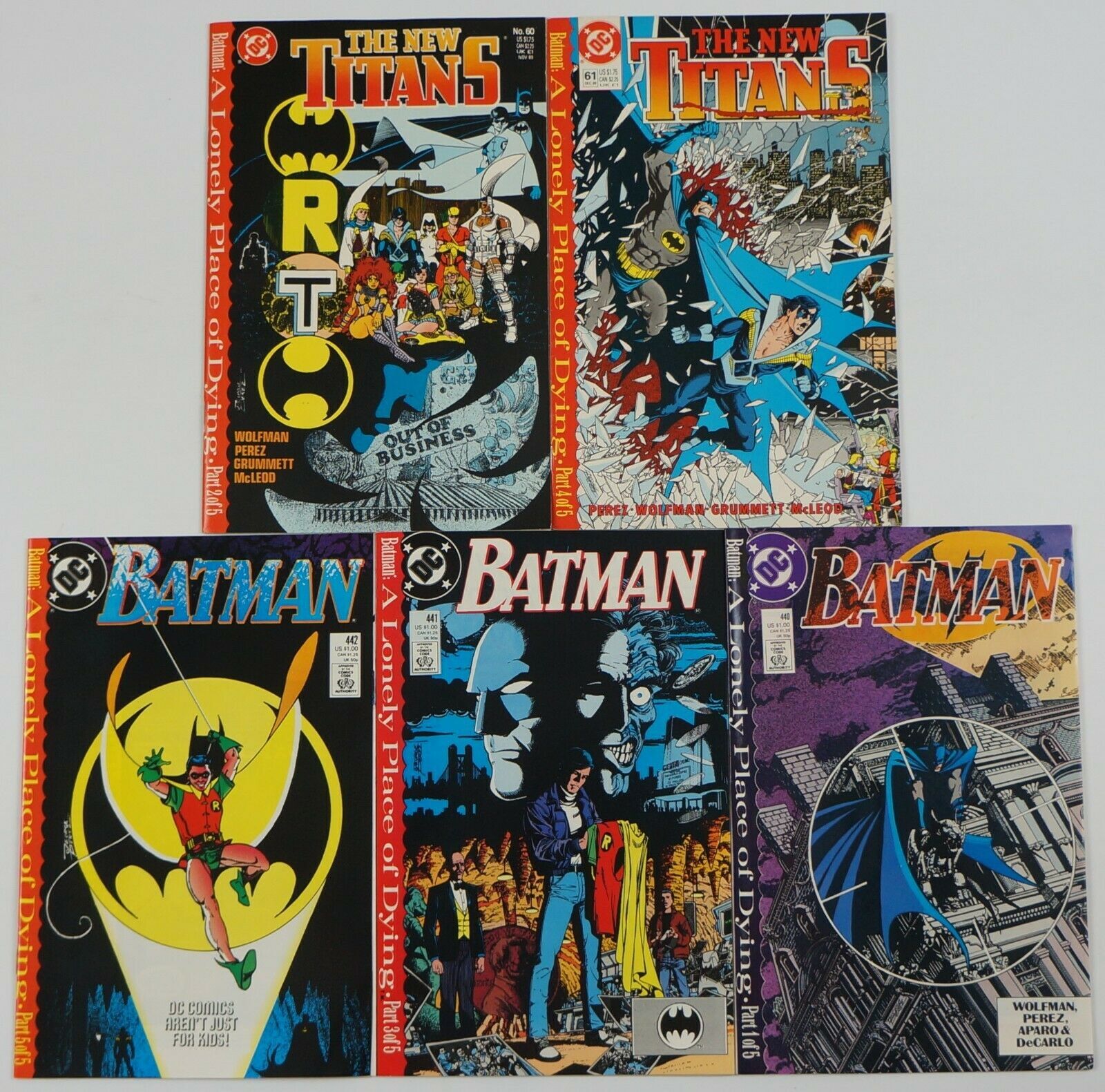 Batman: A Lonely Place of Dying #1-5 VF/NM complete story teen titans -  440-442 | Comic Books - Modern Age, Batman / HipComic