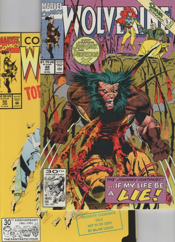 Wolverine #49 and #50 (Marvel Comics 1991 1992) 