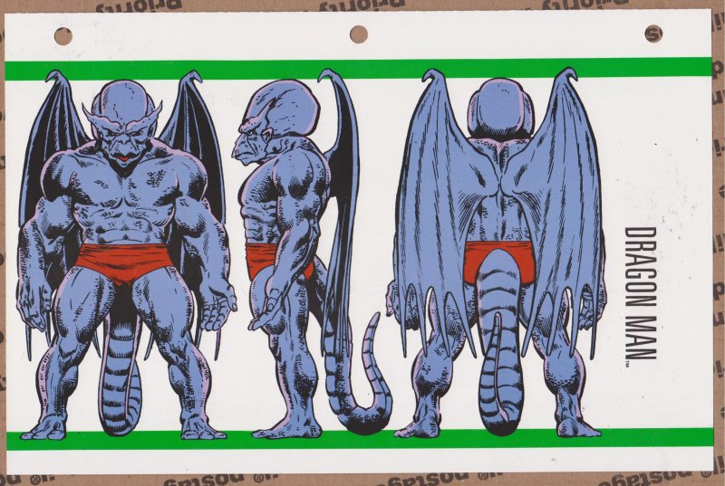 Official Handbook of the Marvel Universe Sheet- Dragon Man