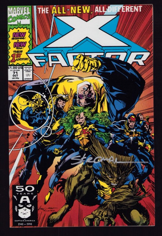 X-Factor #71 - Larry Stroman & Al Milgrom Cover Signed (9.2 ob) 1991