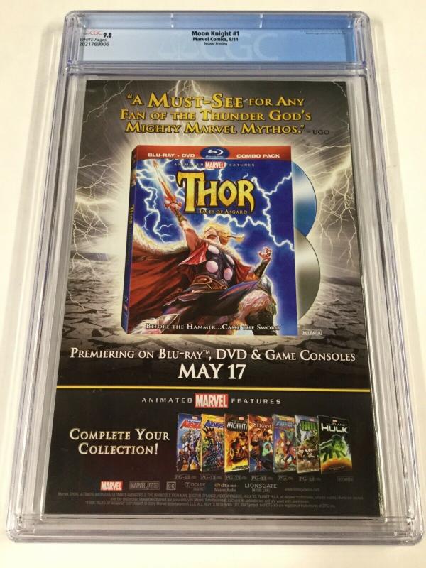 Moon Knight 1 2nd Second Prt Print Variant Cgc 9.8 2011 Marvel