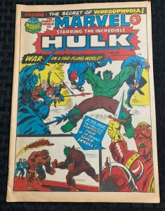 1973 MIGHTY WORLD OF MARVEL UK HULK #40 FN 6.0 M Severin / Fisherman Collection