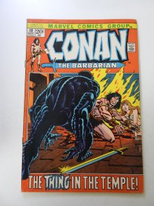 Conan the Barbarian #18 (1972) FN- condition stains back cover