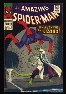 Amazing Spider-Man #44 FN- 5.5 2nd Appearance Lizard!