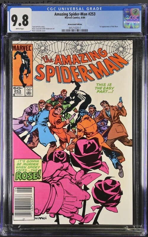 Amazing Spider-Man #253 CGC 9.8 Newsstand! 1st app of the ROSE! MCU Kingpin Fisk