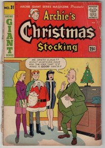 Archie Giant #31 Christmas Stocking VINTAGE 1965 Archie Comics GGA Veronica