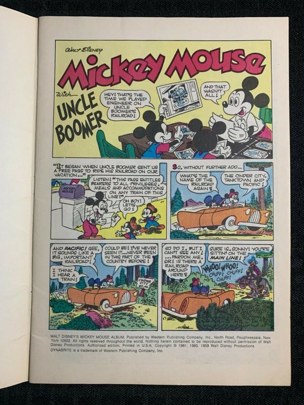 Walt Disney MICKEY MOUSE ALBUM Dynabrite Comic / Whitman VG 4.0