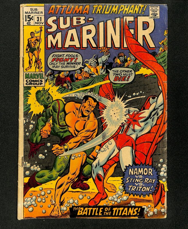 Sub-Mariner #31 Vs. Stingray and Triton!