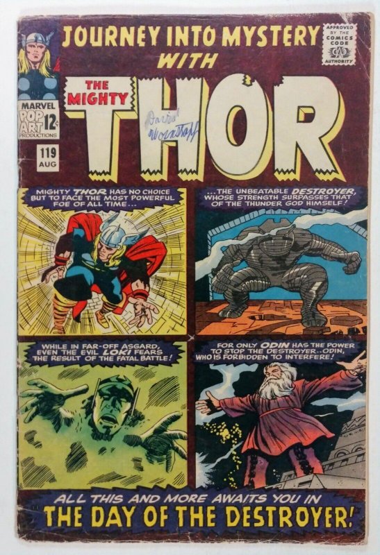 Journey into Mystery #119, 1st team appearance of The Warriors Three 