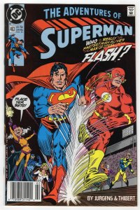Adventures of Superman #463 ORIGINAL Vintage 1990 DC Comics Flash Race