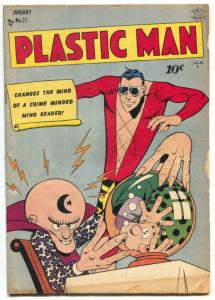 Plastic Man #21 1950- Jack Cole- Golden Age comic VG 