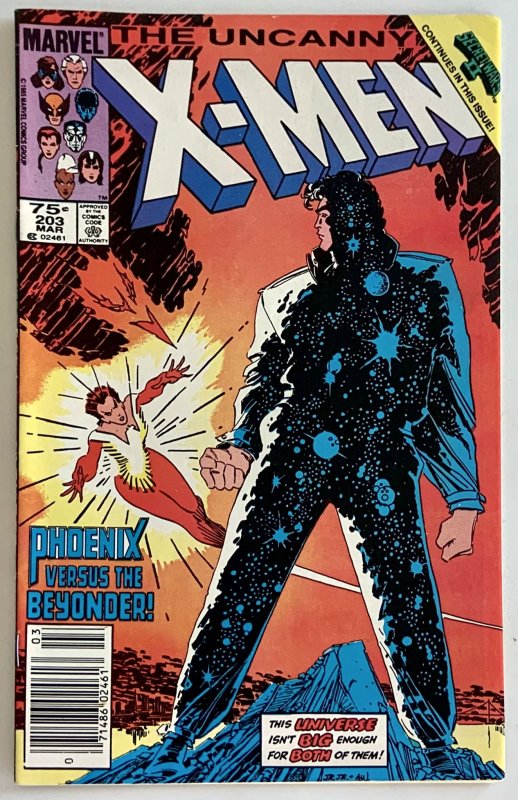 The Uncanny X-Men #203 (VF+, 1986) NEWSSTAND