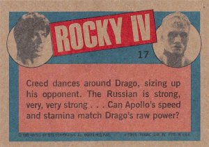 1985 Topps Rocky IV #17 Sizing Up Drago! > Ivan Drago > Apollo Creed