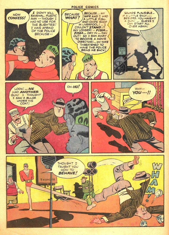 POLICE COMICS #28 (Mar1944) 4.0 VG   Cole's PLASTIC MAN! Eisner's S...