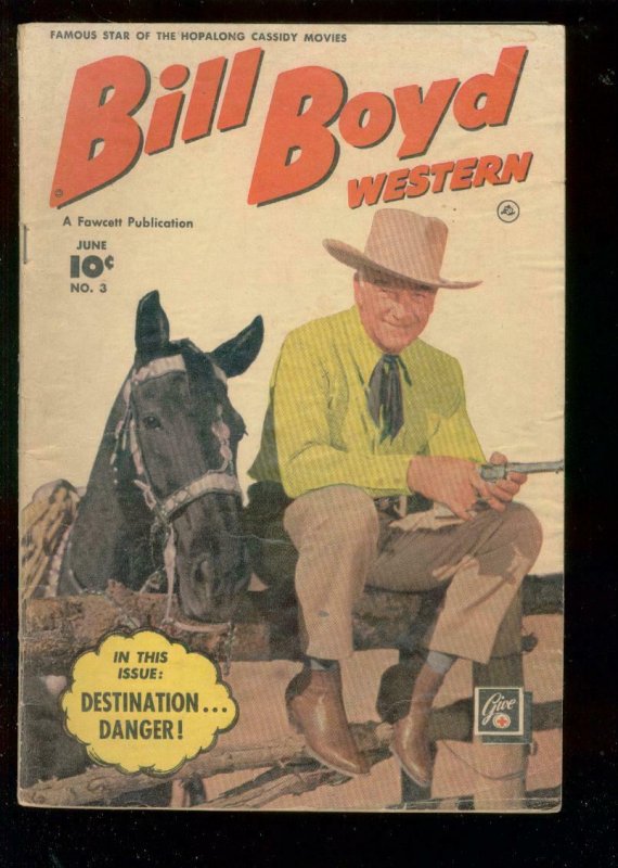 BILL BOYD WESTERN #3 1950-PHOTO COVER-MOVIE B-WESTERN VG