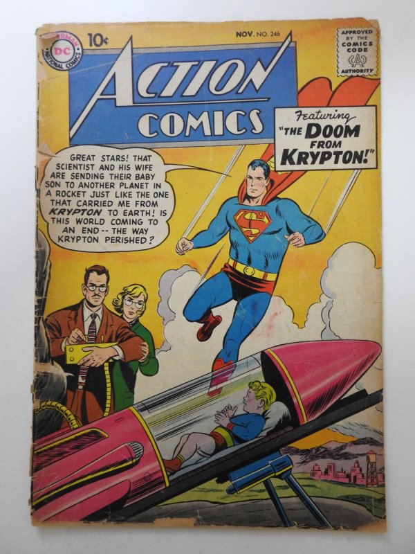 Action Comics #246 (1958) Fair Condition No Back Cover