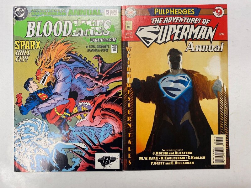 2 Adventures of Superman Annual DC comic book #5 9 36 KM9