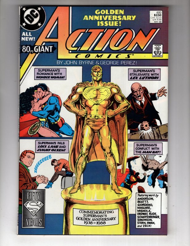 Action Comics #600 (1988) 80 PG GIANT ~ Anniversary Issue ~ John Byrne / ID#HCA