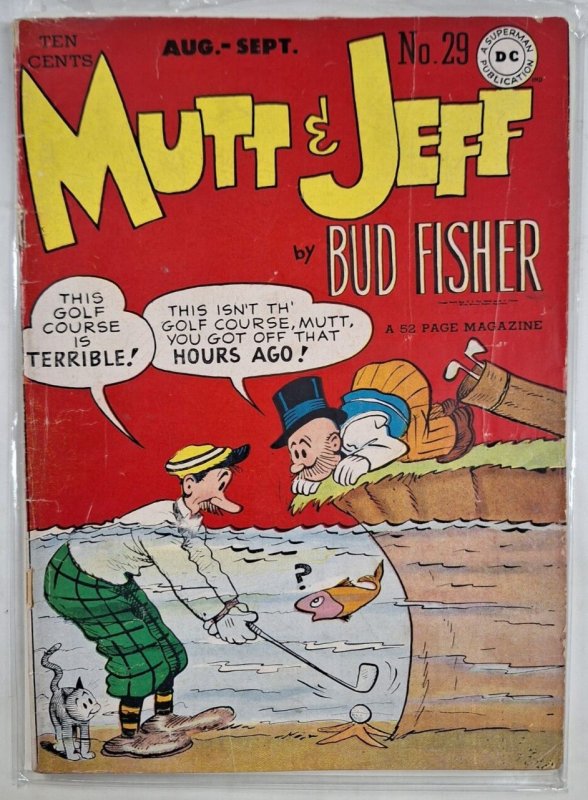 MUTT & JEFF 29 (AUG 1947) AL SMITH,JIM ROBINSON,CHARLES KING - FAIR detached CVR