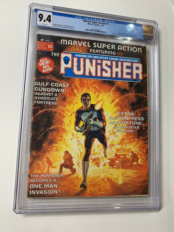 Marvel Super-action 1 Cgc 9.4 White Pages Punisher Story