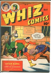 WHIZ #65 1945-FAWCETT-CAPT MARVEL-GOLDEN ARROW-WOLVERTON-IBIS-SPY SMASHER-fn/vf