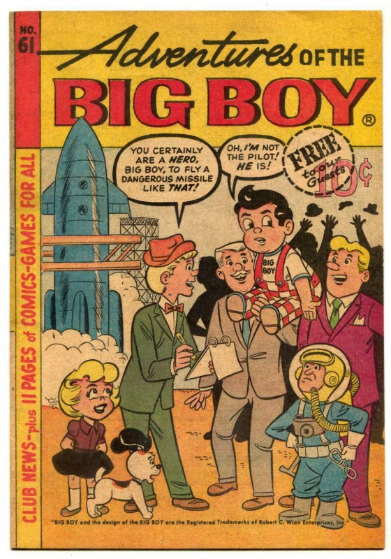 Adventures Of The Big Boy #61 1961- Michigan edition-Rocket cover 