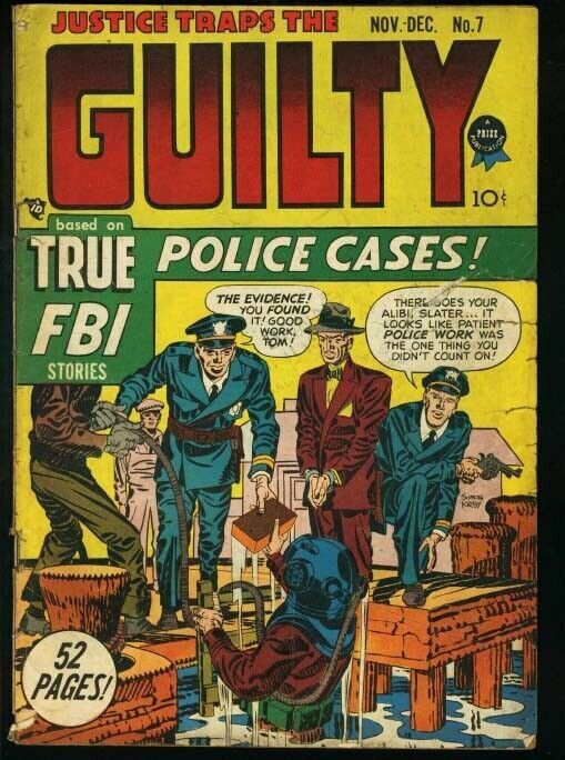 JUSTICE TRAPS THE GUILTY #7-SIMON/KIRBY CVR-PRE-CODE VG-